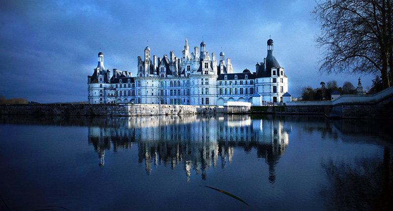 Chambord, la façade arrière du château