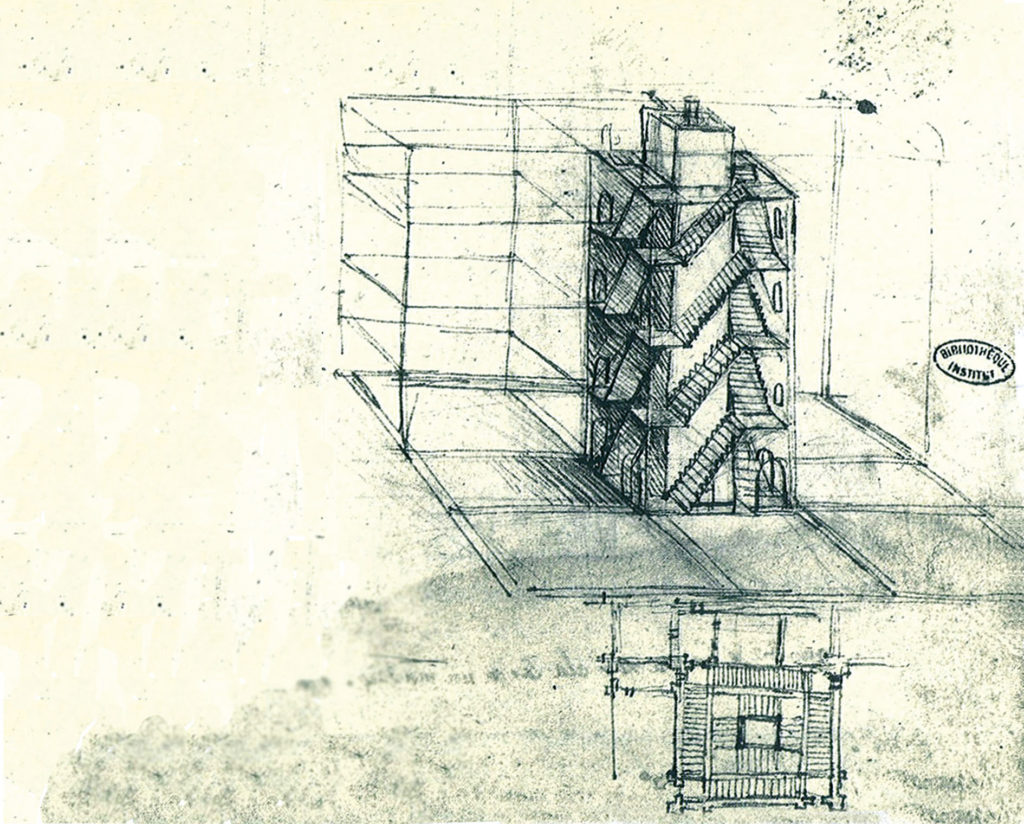 CHAMBORD-VINCI-Escalier-quadruple