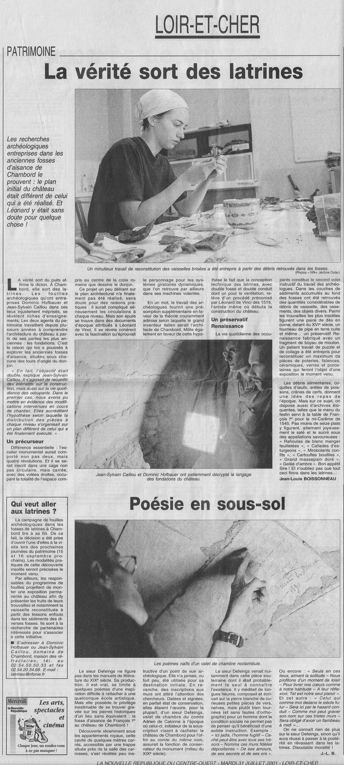 La vérité sort des latrines / La Nouvelle république / Caillou & Hofbauer
